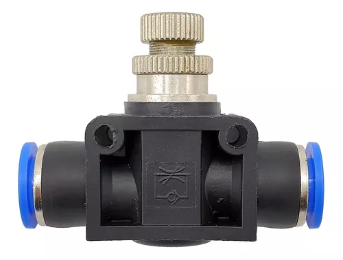 Conector neumático regulador de caudal